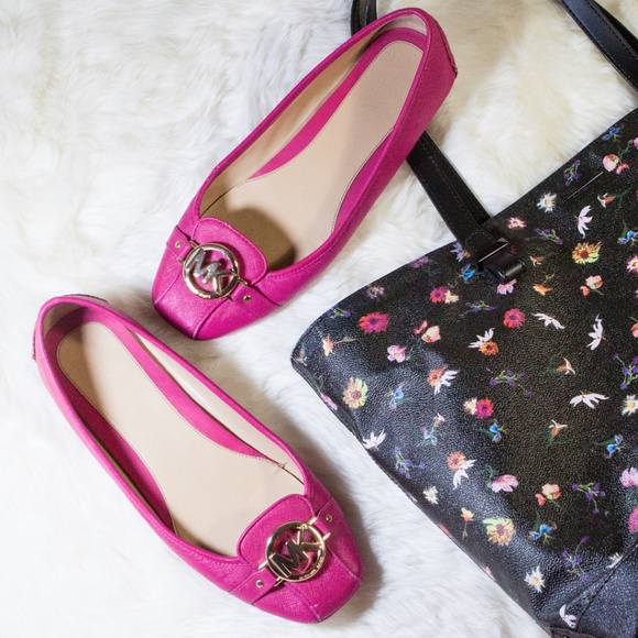 michael kors fulton flats purple